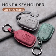 honda Car Key Cover For Honda Civic CRV BRV City Accord 2014 to 2020 leather Key Case Keyless honda 