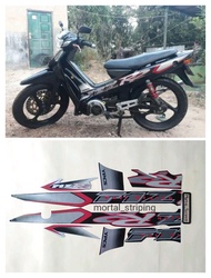 STICKER SET STRIPING LIST MOTOR F1ZR FIZ R 2001 2002 HITAM MERAH STANDAR