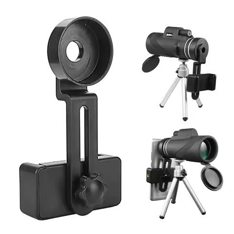 Universal Cell Phone Adapter Bracket Clip Mount Soft Rubber Material for Binocular Monocular Spottin