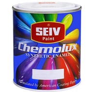 SEIV Chemolux Cat Minyak Synthetic Besi &amp; Kayu Putih White Gloss Doff