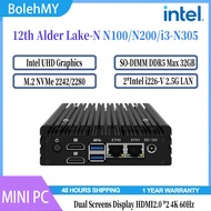SZBOX Soft Router Intel 12th Alder Lake-N N100/N200/i3-N305 DDR5 32GB M.2 2242/2280 SATA3.0 pfSense 