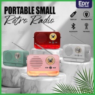 MINI Rechargeable Wireless Speaker Bluetooth TF Music Player FM Radio Small Retro Bass Karaoke Sound