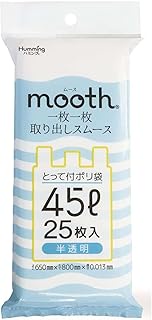 Nikko MU-4525 Trash Bags, 1.5 gal (45 L), 25 Sheets, Translucent, Easy to Remove, Shakashaka Type, 2