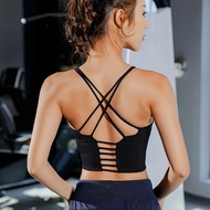 Thin Belt Cross Beautiful Back Sports Underwear Women Shockproof Gather Running Yoga Fitness Bra