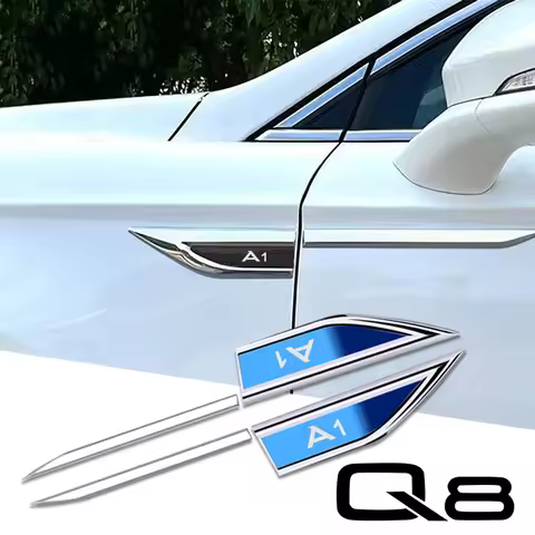 2pcs car accessory Side Doors Blade car stickers for audi a4 b6 b7 b9 a3 8l 8p 8v q3 a7 a4 b8 a6 c6 