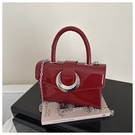 Stylish Wedding Clutch Bag Removable Evening Handbag Patent Leather Elegant Crossbody Purse For Part