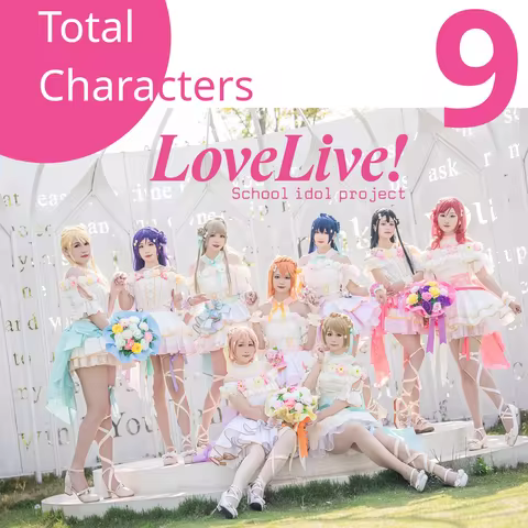 Love Live Flower Festival Cosplay Honoka Kotori Umi Rin Eli Nozomi Hanayo Nico Maki Female Cosplay C