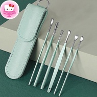 Moonlights 6 Pcs Ear Cleaner Kits Earpi Stis Earwax Remover Ear Pi Cleaning Ear Cleanser Spoon Earpi