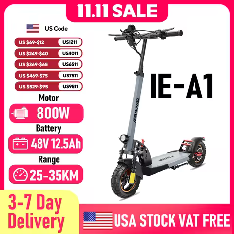 IENYRID iE-A1 Foldable Electric Scooter 800W/48V/12.5 AH E-Scooter Max Speed 45KM Per Hour Max Range