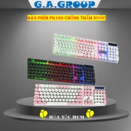 YINDIAO PK100/BK8000 mechanical gaming computer keyboard with RGB Led round button wire for gaming a