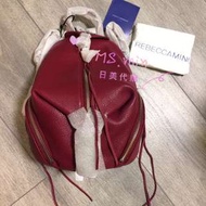 現貨在台Rebecca Minkoff MEDIUM JULIAN BACKPACK 酒紅荔枝紋後背包 中款