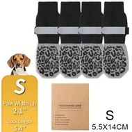 Dog Socks Outdoor Waterproof Dog Shoes Anti-Scratch Adjustable Band Knitted Socks Paw Protection Dou