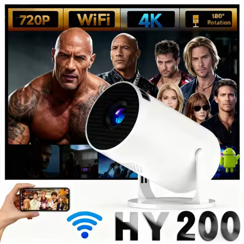 PC USB Compatible HY200 270 Rotary Projector Full HD 720P Portable Video Projector HDMI Support
