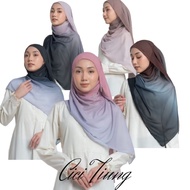 TWO-TONE Gradation PASMINA 2-Color CERUTY BABYDOLLOMBRE, size 175x75, pinising, edge sewing shawl pa