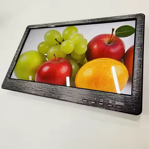 12 inch Portable Monitor FHD 1080P IPS Screen HD VGA DVI Input Dual Speakers for PC laptop PS5 Switc