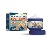 Foot Cream for Dry Cracked Heels and Feet - Natural Balm with Coconut Oil, Tea Tree, Beeswax - Inten