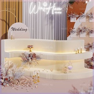 Accordion Paper Folding Booth Long Booth Shelf Foldable Portable Exhibition Display Stand Floor-Stan