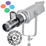 Optical Snoot for Bowens Mount Photography,Conical Projector Attachment Spotlight for Monolight Port