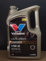 Valvoline SYN Power 5W-30 4ลิตร &amp; 4+1ลิตร Ultra Full Synthetic วาโวลีน น้ำมันเครื่องยนต์เบนซิน สังเคราะห์แท้ 100%