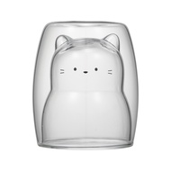 耐熱動物雙層玻璃杯270ml