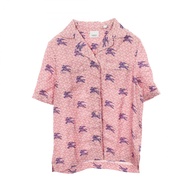 【二手】Burberry TB Monogram 女士短袖絲質睡衣襯衫 - 二手