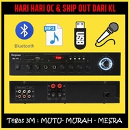 [Tegas] HARPMAN MA100 MINI KARAOKE AMPLIFIER HARPMAN 100W*2 SUPPORT USB/BLUETOOTH/SD CARD with 2 MIC