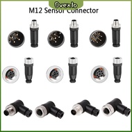 OVEXLO M12 Sensor Connector, Sensor Plug Connector M12 Aviation Plug, Male Female Socket Straight M1