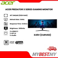 ACER Predator X49V bmiiphuzx Curve Gaming Monitor (49" QD-OLED / 144Hz / 0.03ms / 1000nits / Speaker