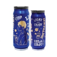 [現貨] San Mig Light SML Stainless Steel Mug Cooler Tumbler Double Wall Can Cup Vacuum Flask Insulated Bottle Thermal Camping Outdoor Picnic San Miguel Beer Jin Lio Limited Edition Blue 450ml 7.5" 生力清啤罐型保冷杯不銹鋼保溫杯保溫瓶雙層水樽水壺咖啡茶燒瓶真空耐熱密實水樽便攜戶外露營插畫啤酒煎了限量版藍色