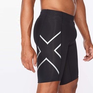 2XU กางเกงรัดกล้ามเนื้อขาสั้นหลักของผู้ชาย (ของแท้) เส้นทางการฝึกวิ่งปีนเขายิม