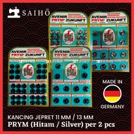 PRYM 2 pcs Snap Buttons 11 mm 13 mm/ (Black Silver/) | Germany Quality