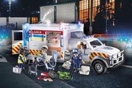 特價 &lt;德國玩具&gt; 摩比人 救護車 救援車輛 有聲光效果 playmobil ( LEGO 最大競爭對手)