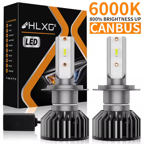HLXG H7 H4 Led Headlight 5570 CSP Canbus K5C H1 H11 H8 HB3 HB4 9005 9006 Plug 6000K 12V Car Led Ligh