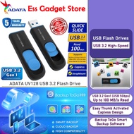 100% Original ADATA UV128 USB 3.2 Retractable Flash Drive Capless Design 32GB 64GB | 128GB | 256GB P