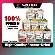 【PAWS&TAILS】Booster Kucing Premium Freeze Dried Chicken 60g~1000g Tinggi Protein - A
