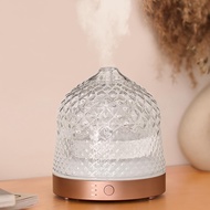 200ml Glass Reservoir Essential Oil Diffuser with Glass Dome Ultrasonic Aromatherapy Diffuser with F