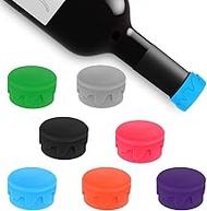 Dimeho 8Pcs Silicone Wine Stoppers Wine Cap Replace a cork Silicone Wine Bottle Caps Reusable Wine Corks Beer Bottle Cover Beverage Cork Wine Saver Airtight seal on Wine Bottles to Keep Wine Fresh