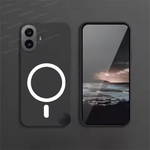 For Nothing CMF Phone 1 Case Black Matte Soft TPU Protective Cover With Magnetic Wireless Charging S