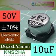 10uF 50V 20% D6.3xL4.5mm Aluminum Electrolytic Capacitor 189RV181