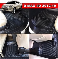 ยางปูพื้นรถยนต์ISUZU DMAX 4ประตู 2012-19 พรมลายDIAMOND 12ชิ้น เต็มคัน