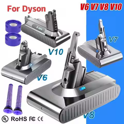 for Dyson V6 V7 V8 V10 SV07 SV09 SV10 SV12 DC62 DC62 DC58 Absolute Fluffy Animal Pro BateriaVacuum C