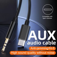 AUX Audio Cable Type C-3.5mm 3.5-3.5mm Lossless Audio Quality Universal 3.5mm Jack HIFI Thickened 2M