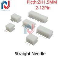 50Pcs/lot Picth 1.5mm Straight Needle Zh1.5mm Spacing Straight Leg Socket 2p/3p/4p/5p/6p/7p/8p/9p/10