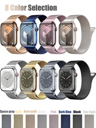 Banda de reloj Apple Watch de 1 pieza Unisex deportiva, de negocios, casual, transpirable, correa suave y ajustable con cierre magnético, correa de malla de metal resistente al agua y al sudor para Apple Watch Series Ultra/9/8/7/6/Se/5/4/3, compatible con Apple Watch de 38/40/41/42/44/ 45/49 mm, correa de reloj de moda sin uso de herramientas para Apple Watch