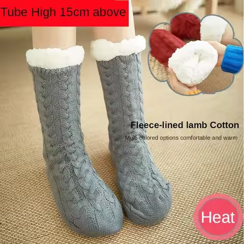 Womens Fuzzy Thermal Sock Plush Grip Hemp Winter Soft Female Home Indoor Warm Bedroom Non slip fluff