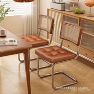 Dining Chair Designer ins Cafe Leisure Chair B & B Nordic Net Antique Backrest Rattan Household Red 