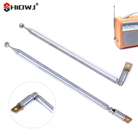 1Pc 4/5/7 Sections Telescopic Antenna Aerial Universal Antenna for AM FM Radio TV silver Expanded to