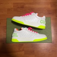 香奈兒正品Chanel休閒鞋 白色 粉綠色 尺碼：37碼