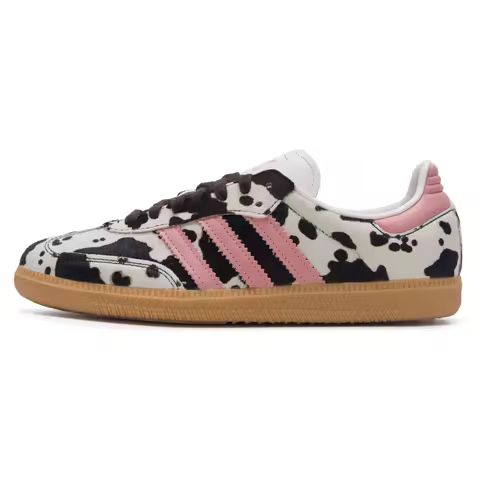 Adidas (Adidas) Trefoil Men's and Women's Sneakers, Cow Print German Training Shoes, Casual Shoes Kk