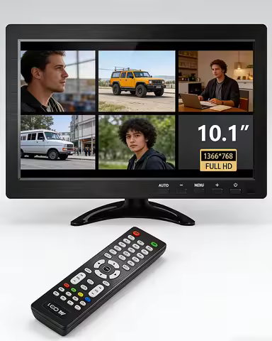 10.1-inch monitor with a resolution of 1366x768, compatible with TV boxes, computer hosts, and lapto